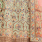 Rajwada Women Green Embroidered Crepe Semi Stitched Lehenga With Unstitched Blouse