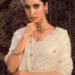Rajwada Off white Embellished Georgette Saree With unstitched Blouse For Women
