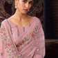 Rajwada Pink Embellished Georgette Saree With unstitched Blouse For Women