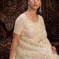 Rajwada Off white Embellished Georgette Saree With unstitched Blouse For Women