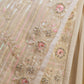 Rajwada Off white Embellished Georgette Saree With unstitched Blouse For Women