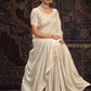 Rajwada Off white Embellished Georgette Saree With unstitched Blouse For Women
