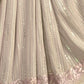 Rajwada Off white Embellished Georgette Saree With unstitched Blouse For Women