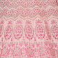 Rajwada Women Pink Crepe Semi Stitched Lehenga With Unstitched Blouse
