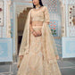 Rajwada Women Beige Stunning Semi Stitched Lehenga With Unstitched Blouse