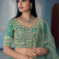 Rajwada Women Green Sequins Sassy Semi Stitched Lehenga With Unstitched Blouse