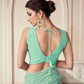 Rajwada Sea Green Georgette Embroidered Saree With Unstitched Blouse For Women