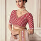 Rajwada Beige Organza Embroidered Saree With Unstitched Blouse For Women