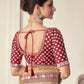 Rajwada Beige Organza Embroidered Saree With Unstitched Blouse For Women