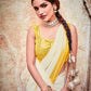 Rajwada Women White Georgette Embroidered Saree With Unstitched Blouse