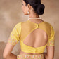 Rajwada Yellow Net Embroidered Saree With Unstitched Blouse For Women