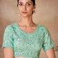 Rajwada Green Net Embroidered Saree With Unstitched Blouse For Women