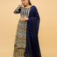 Rajwada Navy Blue Embroidered Georgette Stitched Lehenga With Blouse For Women
