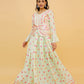 Rajwada Off White Embroidered Chinon Stitched Lehenga With Blouse For Women