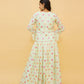 Rajwada Off White Embroidered Chinon Stitched Lehenga With Blouse For Women