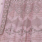 Rajwada Women Pink Embroidered Crepe Semi Stitched Lehenga With Unstitched Blouse