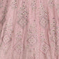 Rajwada Women Pink Embroidered Semi Stitched Lehenga With Unstitched Blouse