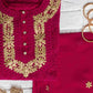 Rajwada Women Fancy Pink Semi Stitched Kurta Set