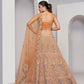Rajwada Orange Net Embellished Semi Stitched Lehenga With Unstitched Blouse For Women