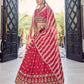 Rajwada Women Festive Designer Magenta Semi Stitched Lehenga With Unstitched Blouse