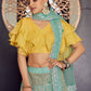 Rajwada Women Sea Green Stunning Semi Stitched Lehenga With  Unstitched Blouse