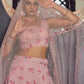 Rajwada Women Designer Pink Semi Stitched Lehenga With Unstitched Blouse