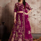 Rajwada Purple Embroidered Velvet Semi Stitched Lehenga With Blouse For Women
