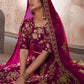 Rajwada Purple Embroidered Velvet Semi Stitched Lehenga With Blouse For Women