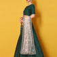 Rajwada Green Embellished Art Silk Semi Stitched Lehenga With Blouse For Women