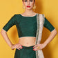 Rajwada Green Embellished Art Silk Semi Stitched Lehenga With Blouse For Women