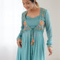 Rajwada Sky Blue Georgette Embroidered Gown For Women