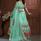 Rajwada Sea Green Chinon Embellished Stitched Lehenga Set For Women