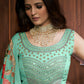 Rajwada Sea Green Chinon Embellished Stitched Lehenga Set For Women