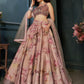 Rajwada Multicolor Organza Printed Stitched Lehenga With Blouse For Women