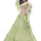 Rajwada Green Georgette Embellished Stitched Lehenga With Stitched Blouse For Women