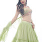 Rajwada Green Georgette Embellished Stitched Lehenga With Stitched Blouse For Women