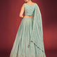 Rajwada Light Blue Georgette Embellished Stitched Lehenga Set For Women