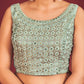 Rajwada Light Blue Georgette Embellished Stitched Lehenga Set For Women