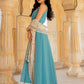 Rajwada Sky Blue Georgette Sequins Embroidered Stitched Gown For Women