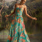 Rajwada Turquoise Georgette Printed Stitched Lehenga For Women