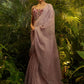 Rajwada Lavender Silk Blend Solid Saree For Women