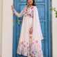 Rajwada Off White Georgette Solid Stitched Anarkali Kurta Set For Women