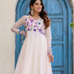 Rajwada Off White Georgette Solid Stitched Anarkali Kurta Set For Women