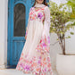 Rajwada Off White Georgette Solid Stitched Anarkali Kurta Set For Women