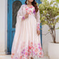 Rajwada Off White Georgette Solid Stitched Anarkali Kurta Set For Women