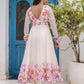 Rajwada Off White Georgette Solid Stitched Anarkali Kurta Set For Women