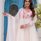 Rajwada Off White Georgette Solid Stitched Anarkali Kurta Set For Women