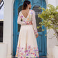 Rajwada Off White Georgette Solid Stitched Anarkali Kurta Set For Women