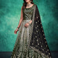Rajwada Green Georgette Embellished Stitched Gown For Women