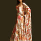 Rajwada Off White Georgette Semi Stiched Lehanga For Women